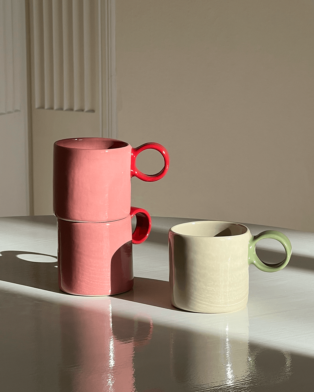 Blush Ripple Mug | Kinto Ceramic Matcha Mug