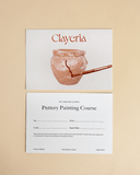 Giftcard for a Clayeria Pottery Painting Course.