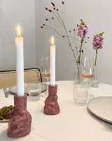 This handbuilt ceramic candleholder makes the perfect center piece for every dinner party. The sculpture like piece of ceramic art can shine on its own or can be easily styled with other colors or models by Oh Hi! Lab.